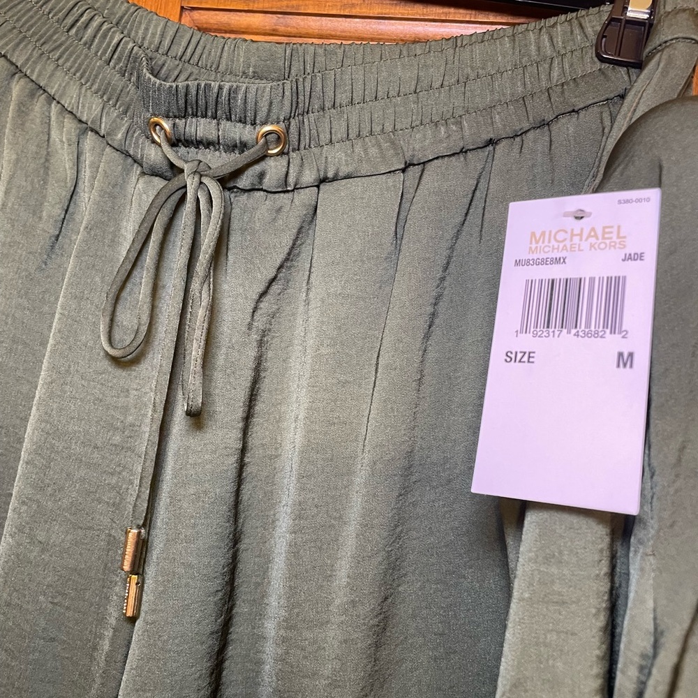 MICHAEL Michael Kors Olive Green Track Pants & Shirt Set - Picture 5 of 15